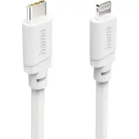 Hama Câble de charge, USB-C - Lightning, pour iPhone/iPad, MFi, 2 m, blanc