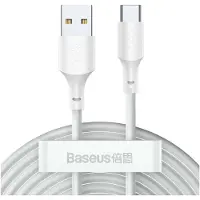 Baseus Câble Usb Do Usb-C Simple Wisdom, 40W, 5A, 1.5M (Biały) 2Szt.