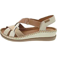 Pikolinos Sandales 'Cadaques' beige clair / cognac / or