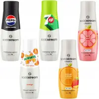 SodaStream 7Up Zero+ Orange-Mango+ Traube+ Pepsi Zero+ Mirinda Zero Syrup