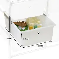 Idimex Caisson Sur Roulettes Gina Chariot Avec 6 Tiroirs En Plastique Blanc Transparent Et 1 Étagère, Rangement Salle De Bain Métal Chromé