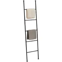 Idimex Echelle CASTEL porte-serviette échelle de décoration avec 5 barreaux, en métal laqué noir