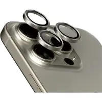 PanzerGlass Hoops Optic Rings Protection caméra pour Apple iPhone 15 Pro / 15 Pro Max - Natural Titanium