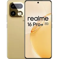 Realme 16 Pro+ Gold Battery avec processeur Snapdragon - Téléphone portable - 256 Go