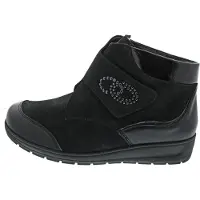 Waldlaufer Boots 'Stiefel Damen 812815 304 001 Echtleder in schwarz' noir