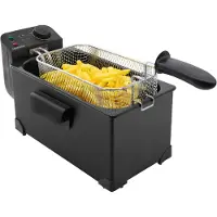 Tomado TDF3001B - Friteuse - Capacité 3 litres - 2200 watts - Zone froide - Noir