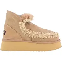 Mou pour femme. MU.FW681000A Bottines en cuir Mini Eskimo Platform marron (39), Aucun, Casuel