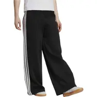 Adidas Pantalon de sport '3-Stripes Fleece Wide' noir / blanc