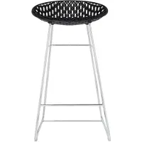 Kartell Smatrik Tabouret Indoor | Black|Chrome