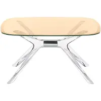 Kartell Blast Table 80x80 cm | Bronze-Crystal-Chrome