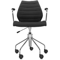 Kartell Maui Soft Trevira Fauteuil Pivotant Trevira Black