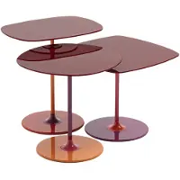 Kartell Thierry Kit Table d'Appoint Burgundy