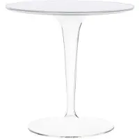 Kartell Tip Top Table Standard | Glossy White|Crystal