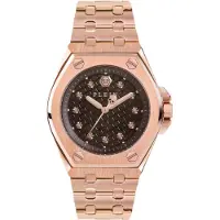 Philipp Plein Montre à affichage analogique 'Extreme Lady' or rose