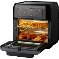 Tomado Friteuse à air chaud et four , 12 litres, 8 programmes, noir