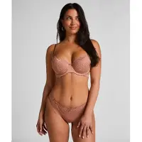 Hunkemoller String 'Marine' noisette