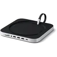 Satechi Aluminium Mac Mini/Mac Studio Support Hub Argent avec Emplacement SSD