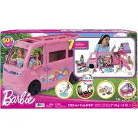 Barbie Camping-car de rêve avec 7 aires de jeu et plus de 60 accessoires
