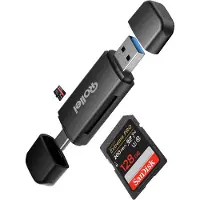 Rollei 2 in 1 Kartenlesegerät SD, microSD (USB 3.0), Lecteur de carte mémoire, Noir
