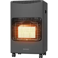 Auronic Chauffage mobile au gaz - avec roues et régulateur de pression de gaz et tuyau de gaz - jusqu’à 60 m² - 4100W - anthracite