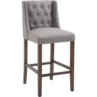 CLP Tabouret de bar Cassandra tissu antique-foncé