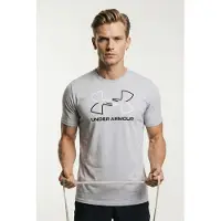 Under Armour T-Shirt fonctionnel 'FOUNDATION' gris / noir / blanc