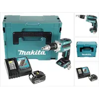 Makita DFS 250 RF1J Visseuse à cloison sèche 18 V Brushless + 1x Batterie 3.0 Ah + Chargeur + Coffret Makpac
