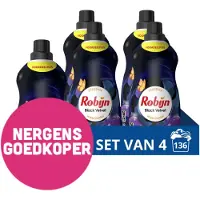 Robijn 4x Klein & Krachtig Wasmiddel Black Velvet 34 Washes 1.19 litres
