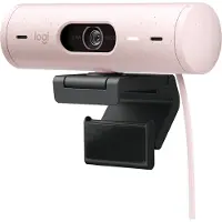 Logitech Webcam Brio 500 HD avec Deux Micros à Réduction de Bruit Rose