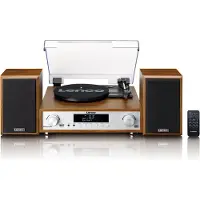 Lenco MC-160WD Bluetooth Turntable with Speakers Wood
