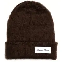 Another Cotton Lab Bonnet brun foncé / blanc