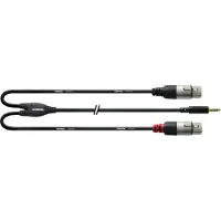 Cordial Câble Y Bretelle Minijack Stéréo/2 XLR Femelles Longs 3 M