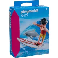 Playmobil Taille unique|Surfeuse avec dauphin 70423