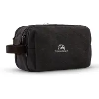 Travelhawk Toiletry Bag - Trousse de toilette unisexe - Trousse de toilette homme - Organisateur de voyage - Trousse de toilette femme - 1 litre - Noir