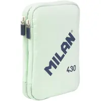Milan Trousse à crayons à deux niveaux en vert - Une solution pratique pour les étudiants et les écoliers Idéale pour ranger les fournitures scolaires et la paperasse.