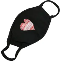 Urban Classics Foulard 'Christmas Heart' rouge feu / noir / blanc