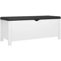 vidaXL Boîte de rangement coussin Blanc 105x40x45 cm Bois d'ingénierie