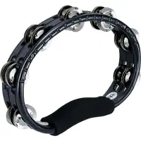 Meinl Percussion Hand Tambourine Steel Jingles Black TMT1BK