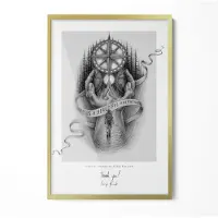 Tulup (40x60 cm) Cadre Photo Doré Chic Cadre Mural pour Poster et Affiche Cadre à Suspendre Élégant, Décoration Murale Salon et Bureau