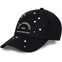 Karl Lagerfeld Casquette 'Rue St-Guillaume' noir / blanc / blanc perle