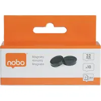 Nobo Aimant rond 32mm 1915298 noir 10 pièces (10x)