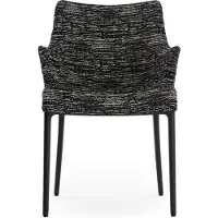 Kartell Eleganza Nia Chaise - Tissu Melange Black|Black