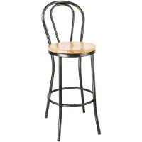 Bolero Tabouret haut Clarisse gris métallisé