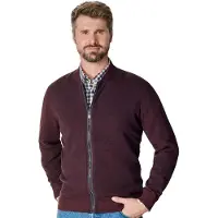 Casa Moda Regular Fit Cardigan rouge, Unicolore