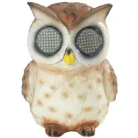 Maximex Figurka ogrodowa solarna, sowa z mrugającymi oczami LED, 13 cm