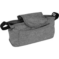MonsterShop Sac Caddy pour Poussette pour Animaux de Compagnie Gris tissé