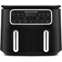 Karaca Air Pro Cook Duo Home Dinner XXXL 8 liters Airfryer Black Chrome, Friteuse, Noir