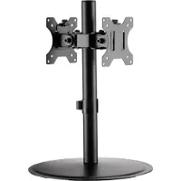 Speaka Professional Support double écran avec pied (Tables, 32", 16 kg), Support de moniteur, Noir