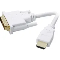 Speaka Professional Câble Speaka DVI-D HDMI-A 2 m (2 m), Câble vidéo, Blanc