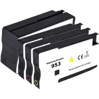 Renkforce Encre Combi Pack Remplace HP 953 (6ZC69AE) Compatible Combi Pack Noir, Cyan, Magenta, Jaune RF-I-HP953BKCMY4PK RF-5718854 (RF-5718854)